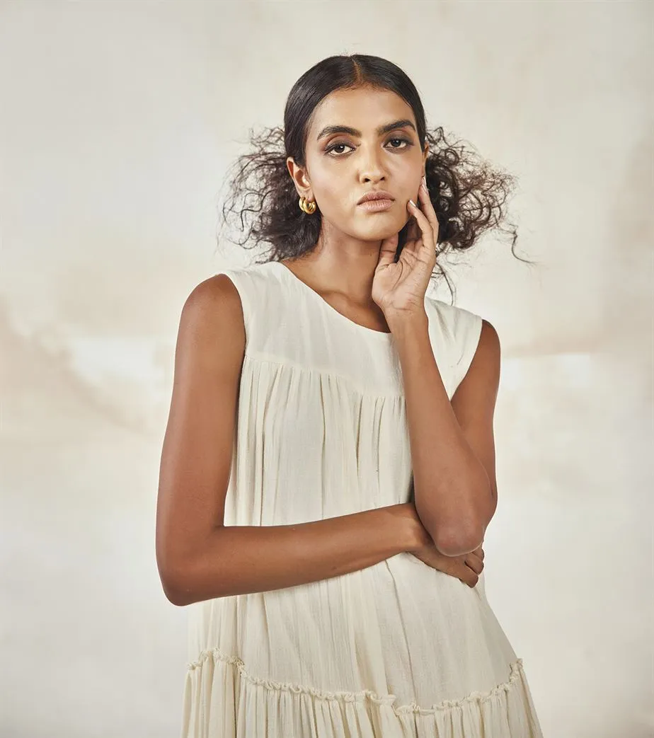 Khara Kapas  I  Detroit White Lily Bouque Dress