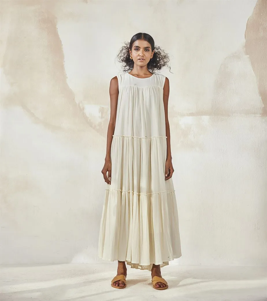 Khara Kapas  I  Detroit White Lily Bouque Dress