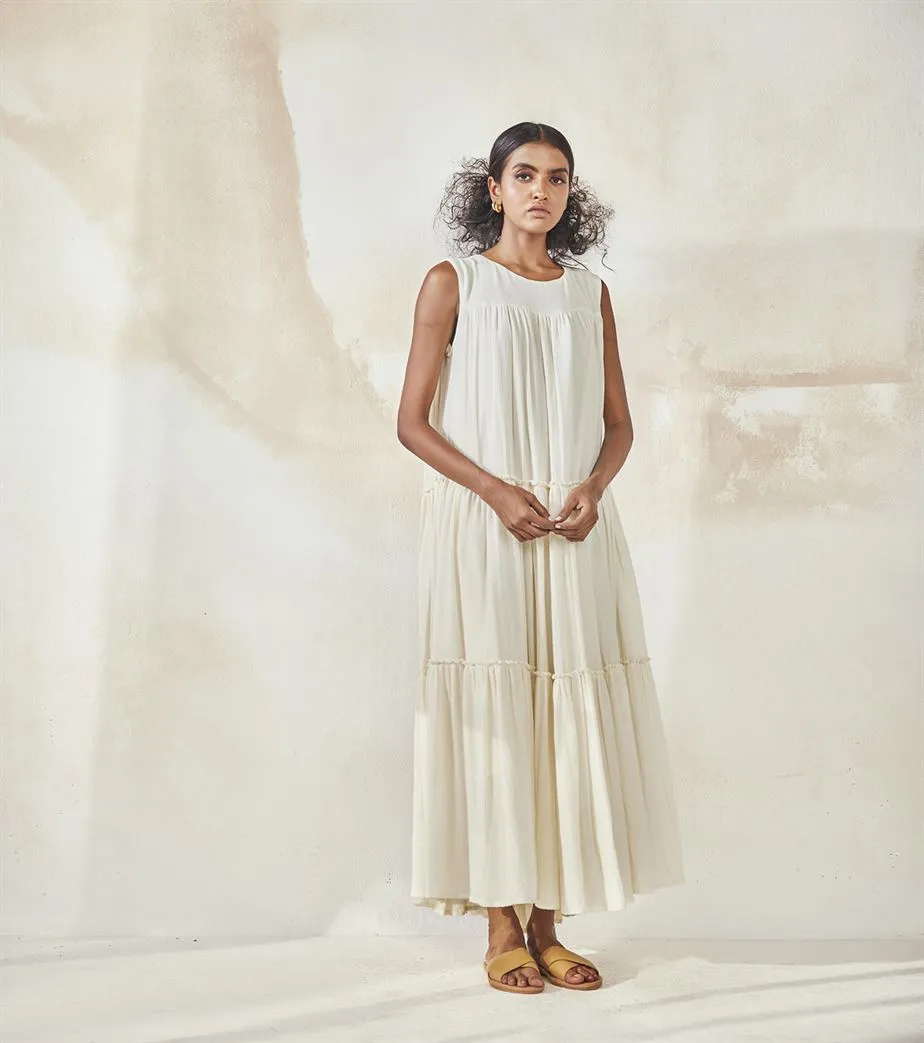 Khara Kapas  I  Detroit White Lily Bouque Dress