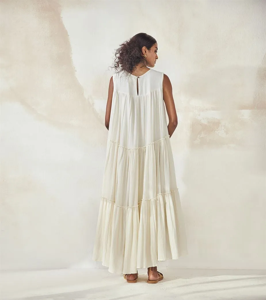 Khara Kapas  I  Detroit White Lily Bouque Dress