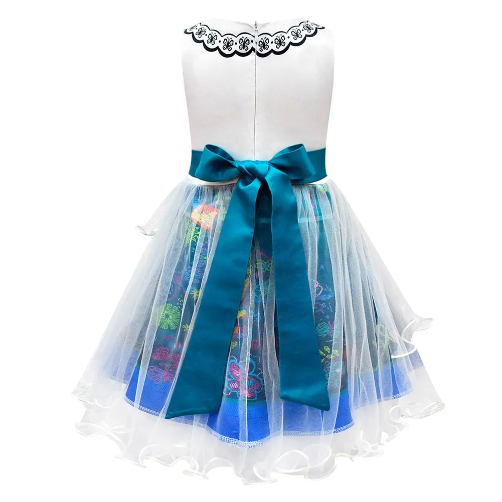 Kids Girls Encanto Tutu Summer Sleeveless Dress Halloween Carnival Suit