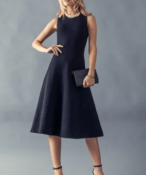 Knit A-line Midi Dress
