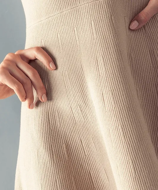 Knit A-line Midi Dress