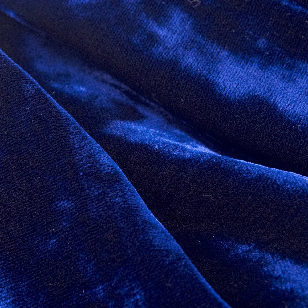 KRIZIA 90s Midnight Blue Velvet Skirt Suit