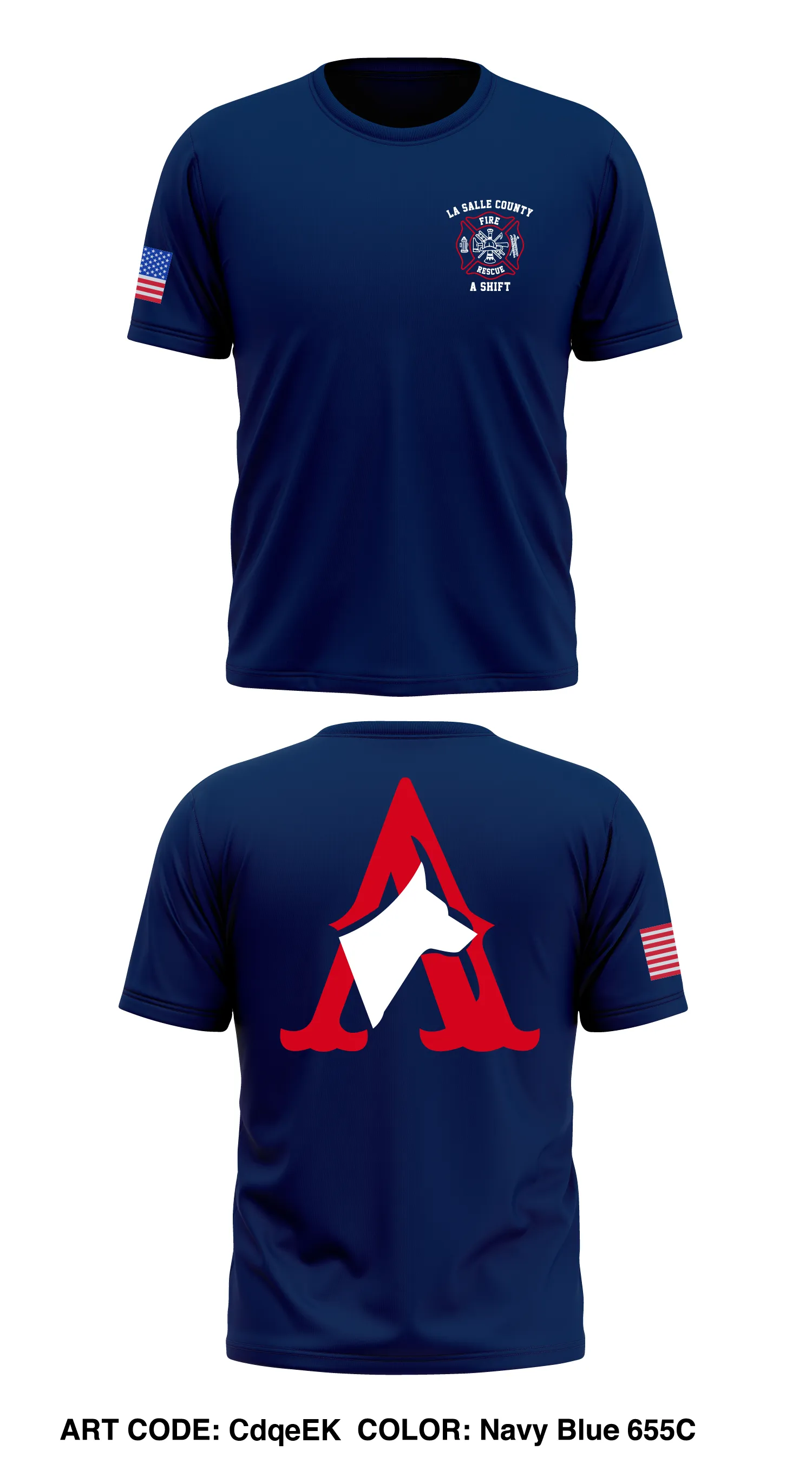La Salle County Fire Rescue A Shift  Store 1 Core Men's SS Performance Tee - CdqeEK