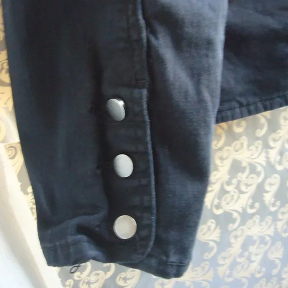 Lane Bryant Black Ruffle Military Jacket - Size 14