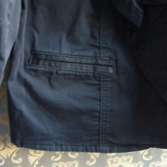 Lane Bryant Black Ruffle Military Jacket - Size 14