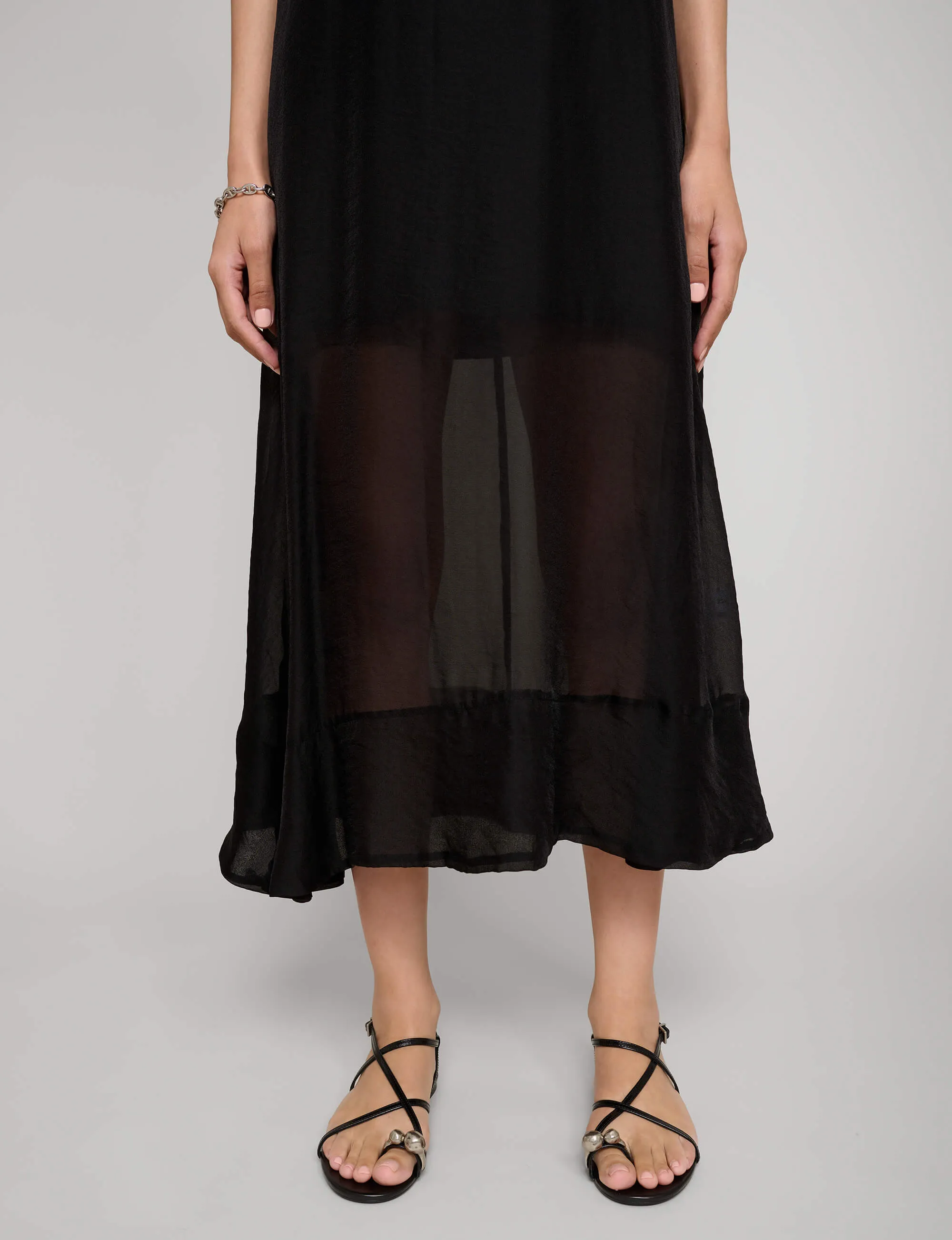 Layered Sheer A-line Dress-BESTSELLER