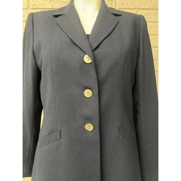 Le Suit Petite Women Navy 3 PCS Skirt Suit Size 8P