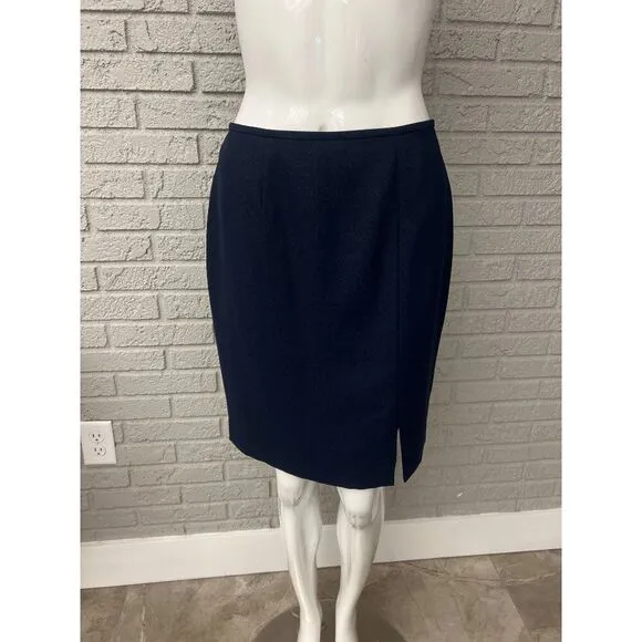 Le Suit Petite Women Navy 3 PCS Skirt Suit Size 8P