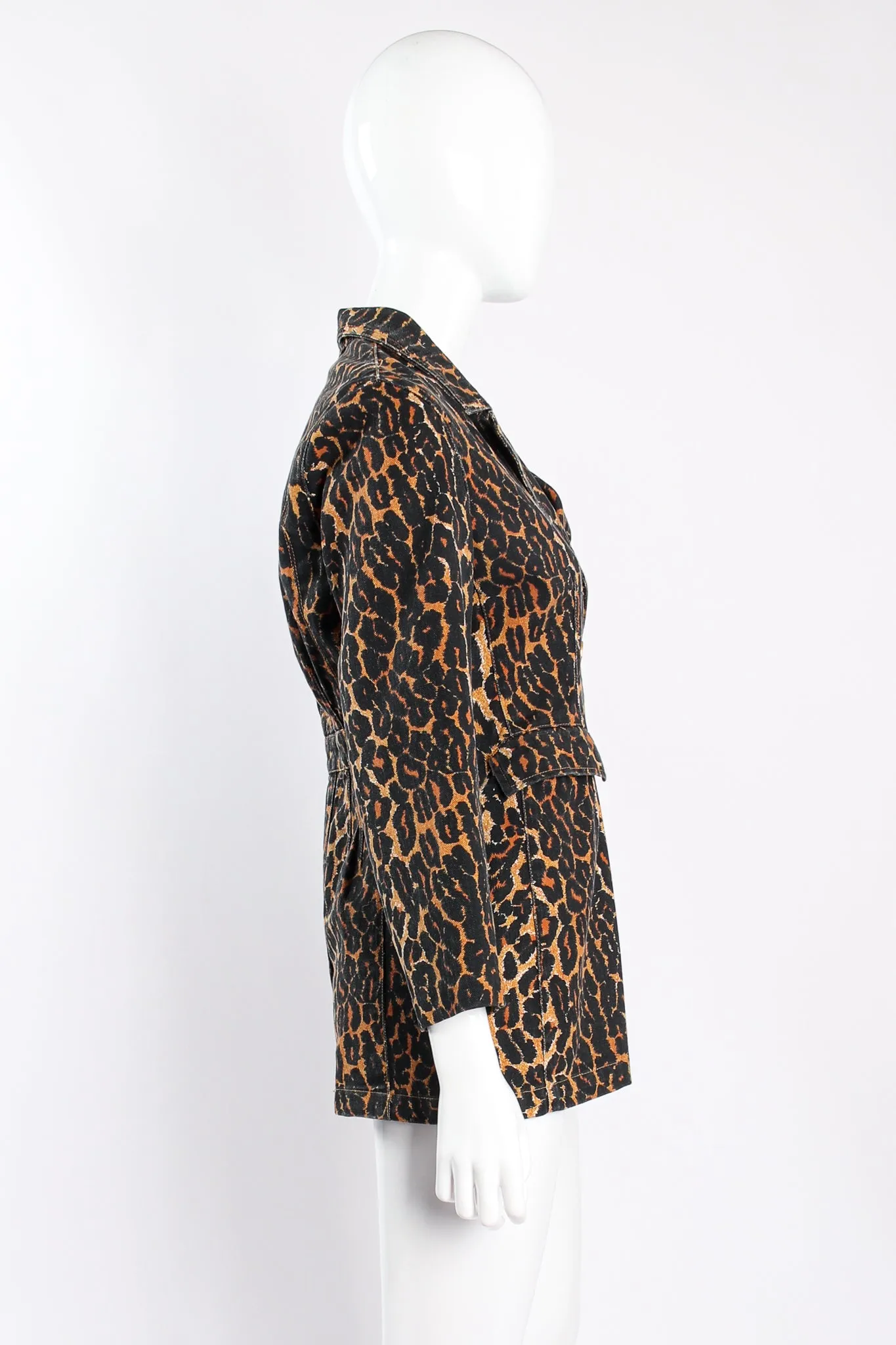 Leopard Print Twill Jacket
