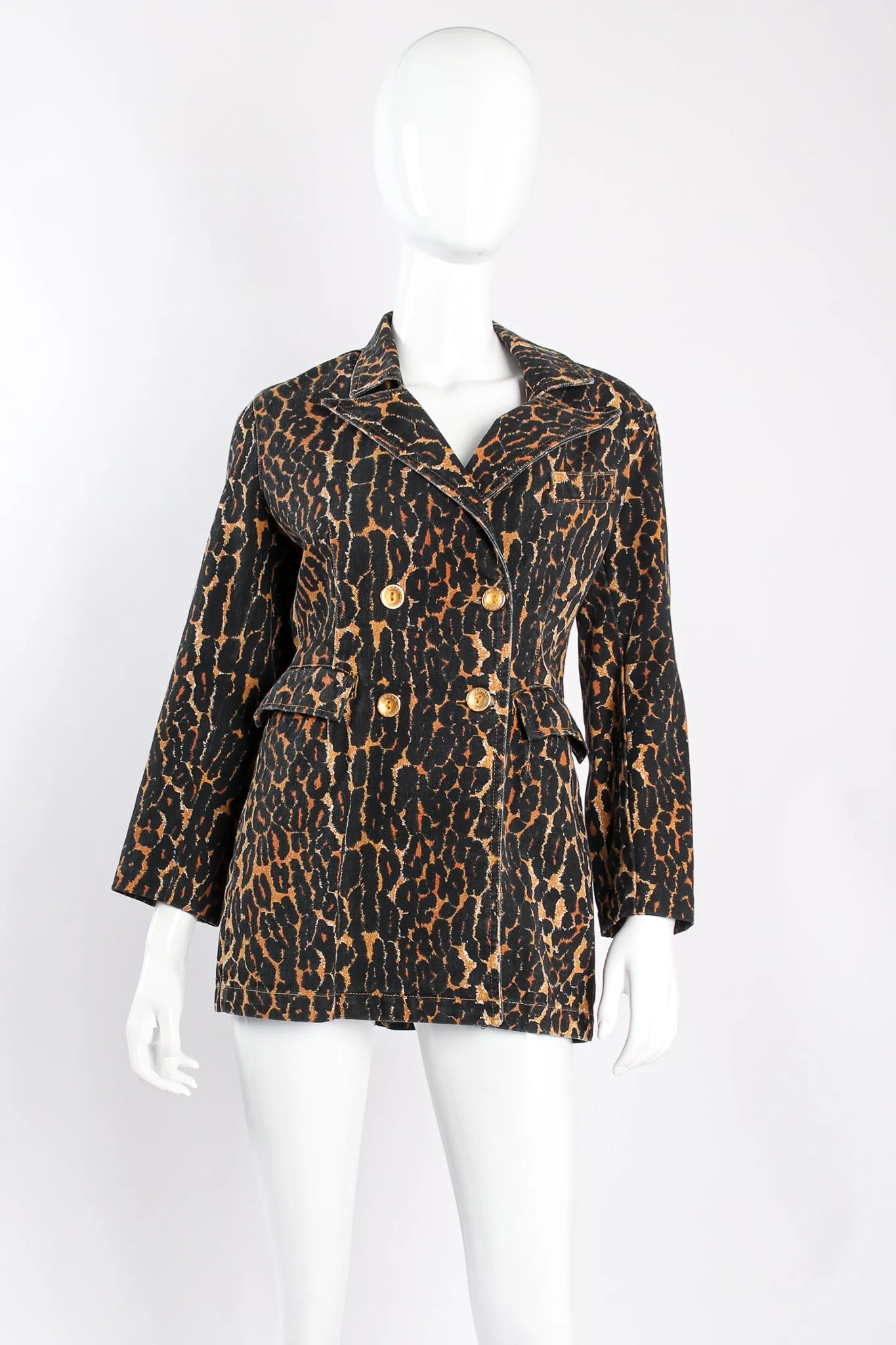 Leopard Print Twill Jacket