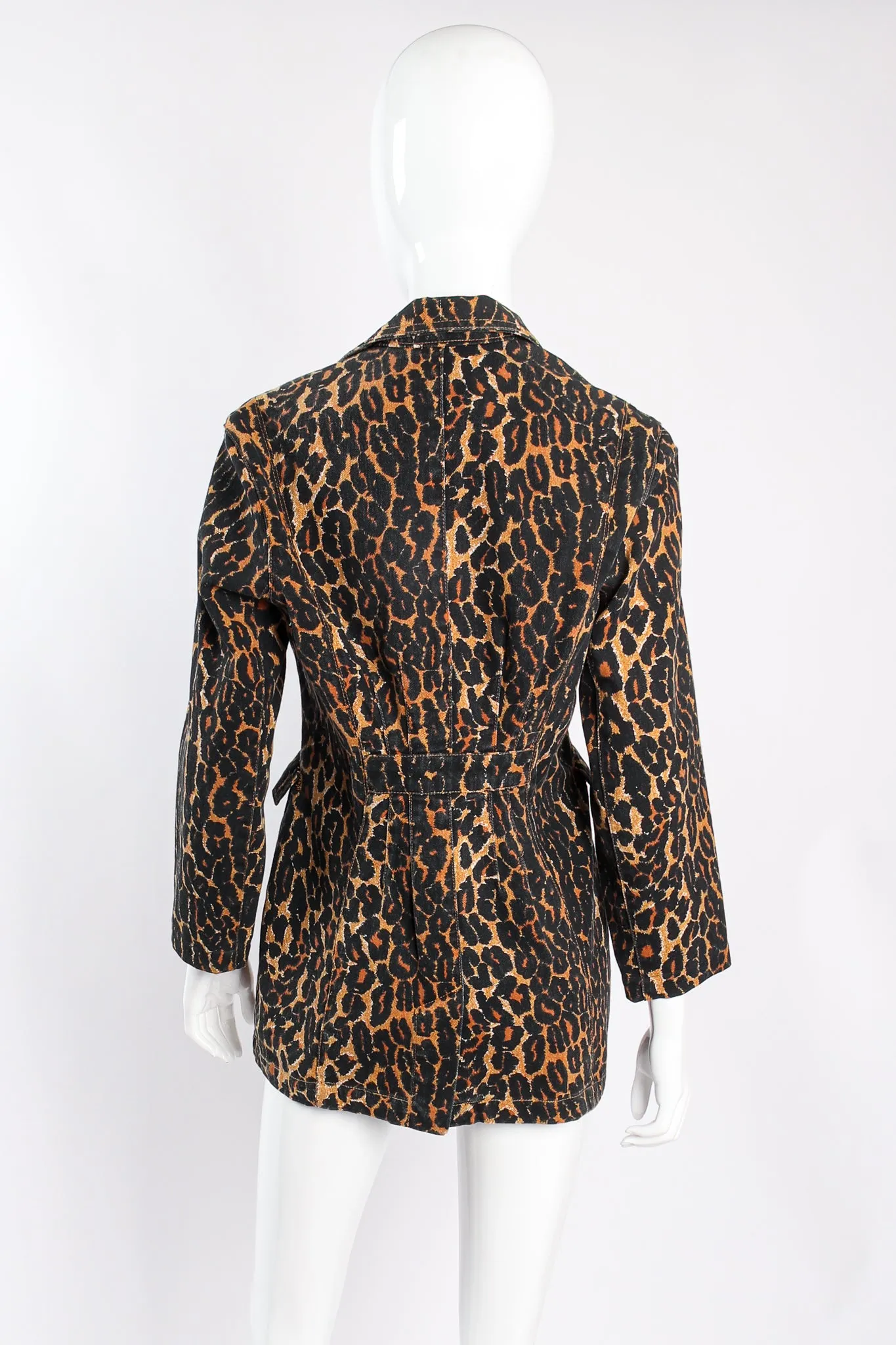 Leopard Print Twill Jacket