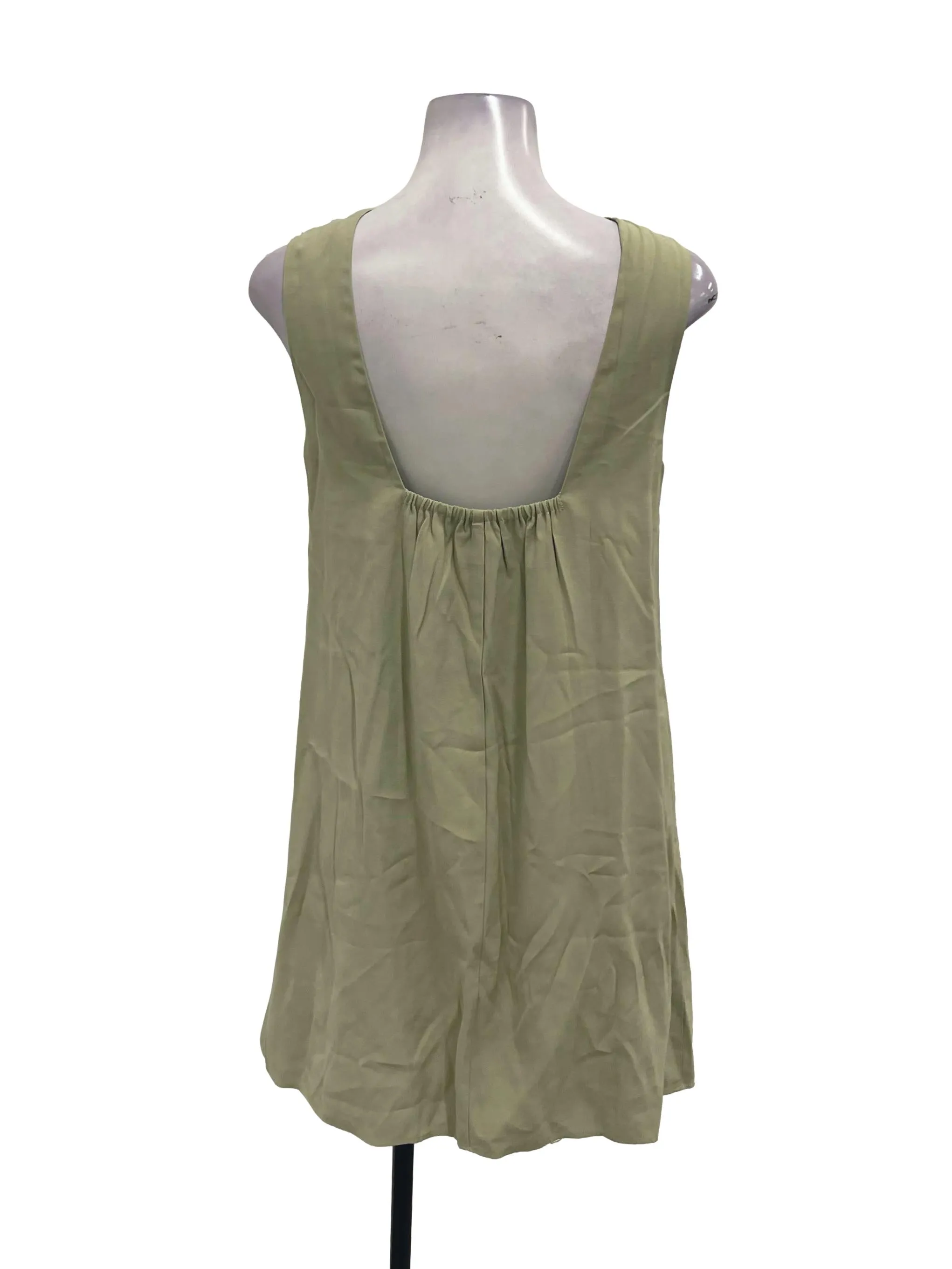 Light Green Roundneck Mini Shift Dress