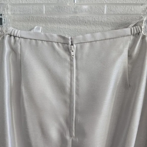 Light grey skirt suit with elegant embroidery size 12
