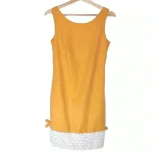Lilly Pulitzer Fitch Shift Cross Hatch Jacquard Sheath Dress | Orange | SZ 2