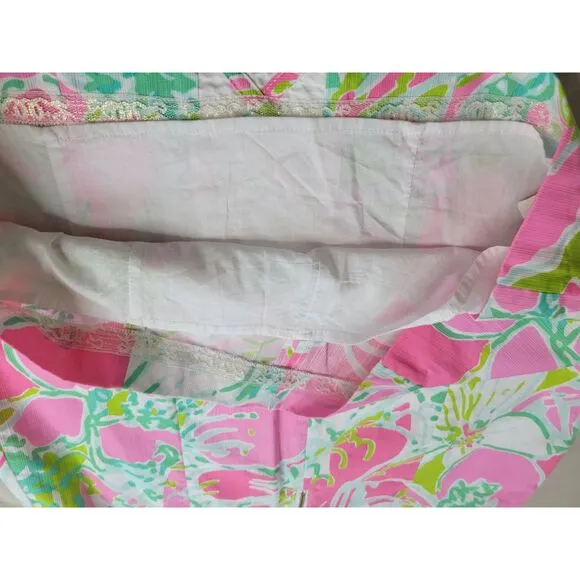 Lilly Pulitzer Floral Sleeveless Zip Straight Shift Dress 100% Cotton - Size 0