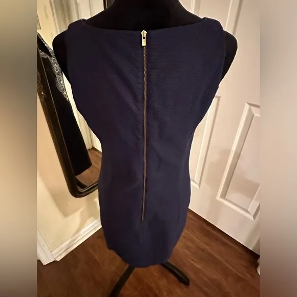 Lilly Pulitzer Gabby True Navy Blue Beaded V-Neck Dress