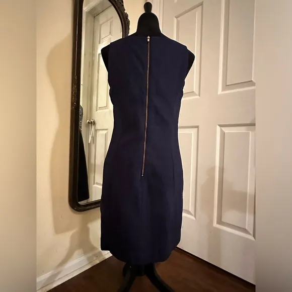 Lilly Pulitzer Gabby True Navy Blue Beaded V-Neck Dress