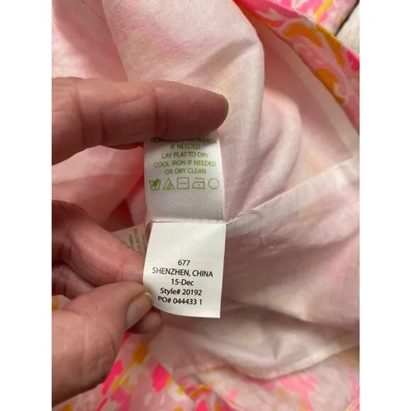 Lilly pulitzer sofia dress ooh la pink coral orange lace white 0