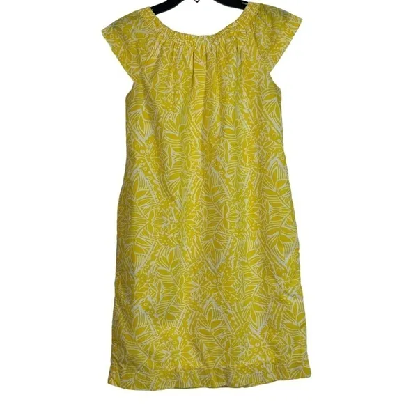 Lilly Pulitzer Starburst Yellow White Starburst Stamped Sullivan Shift Dress