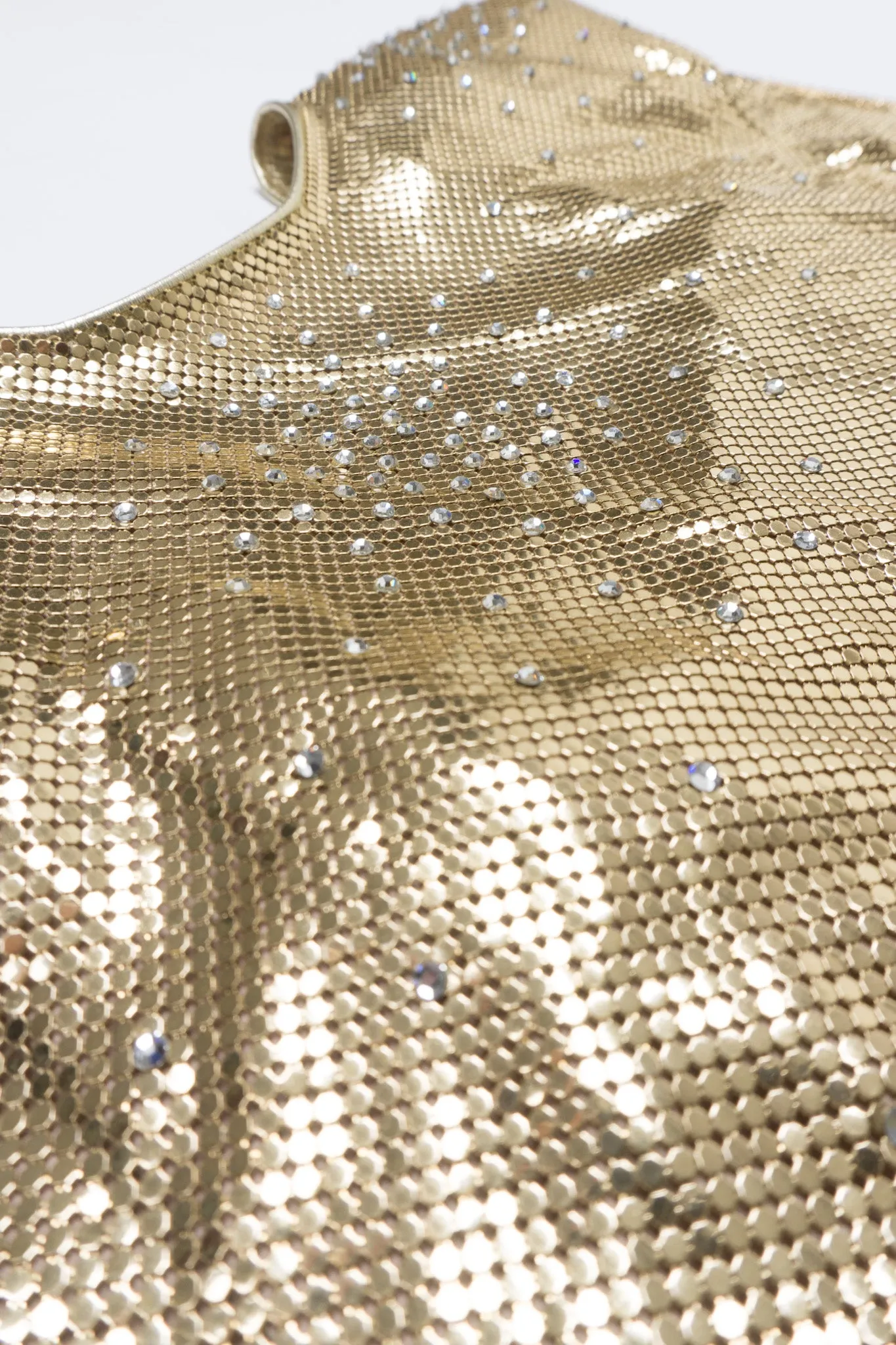 Liquid Gold Mesh Shift Dress