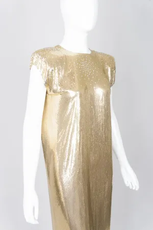 Liquid Gold Mesh Shift Dress