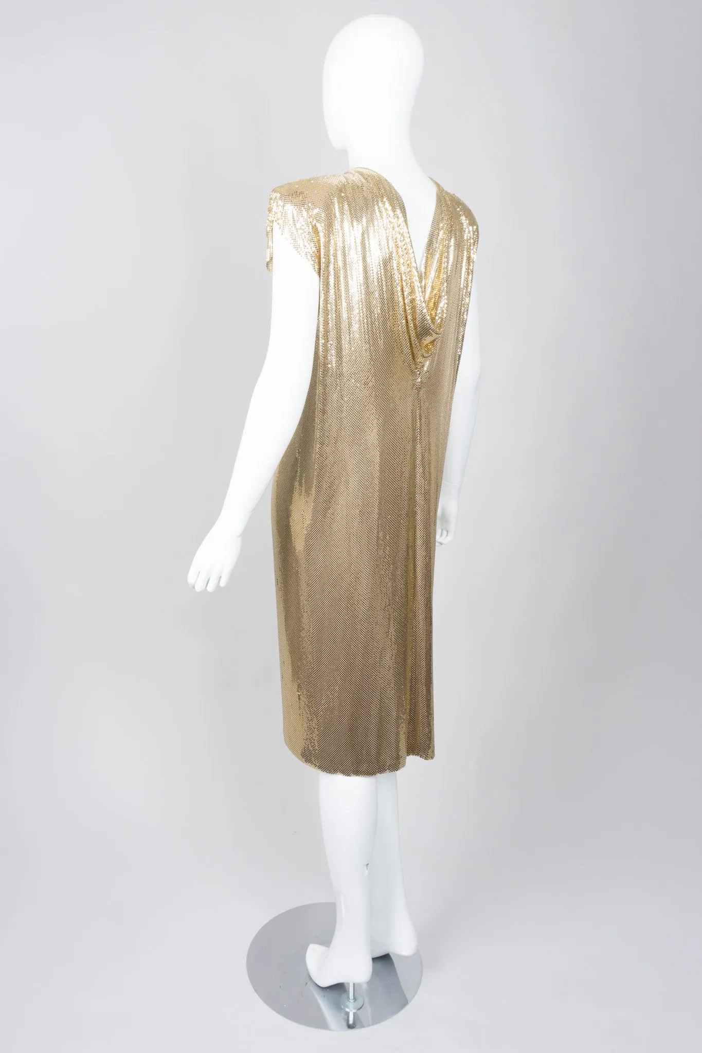Liquid Gold Mesh Shift Dress
