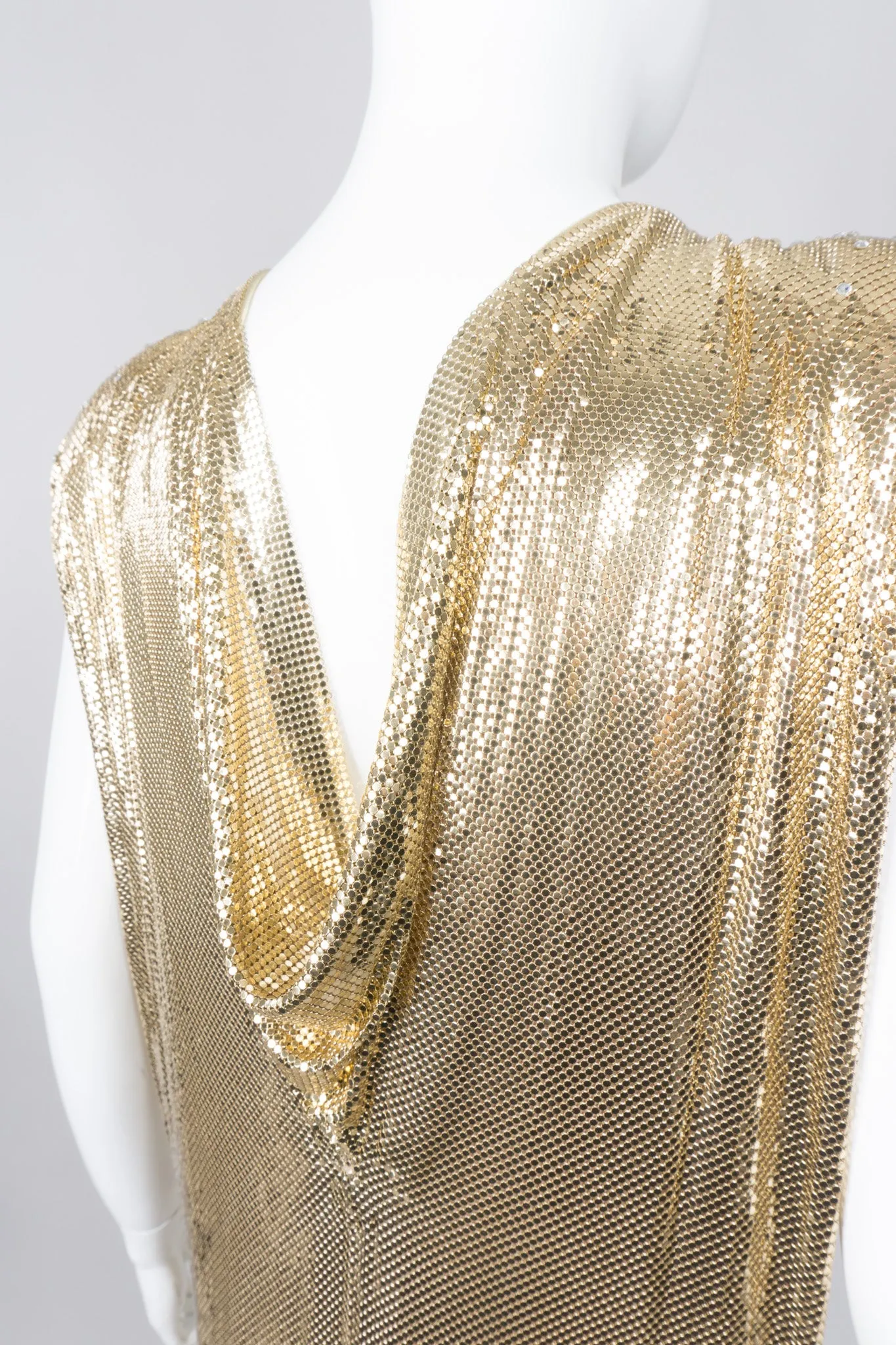 Liquid Gold Mesh Shift Dress