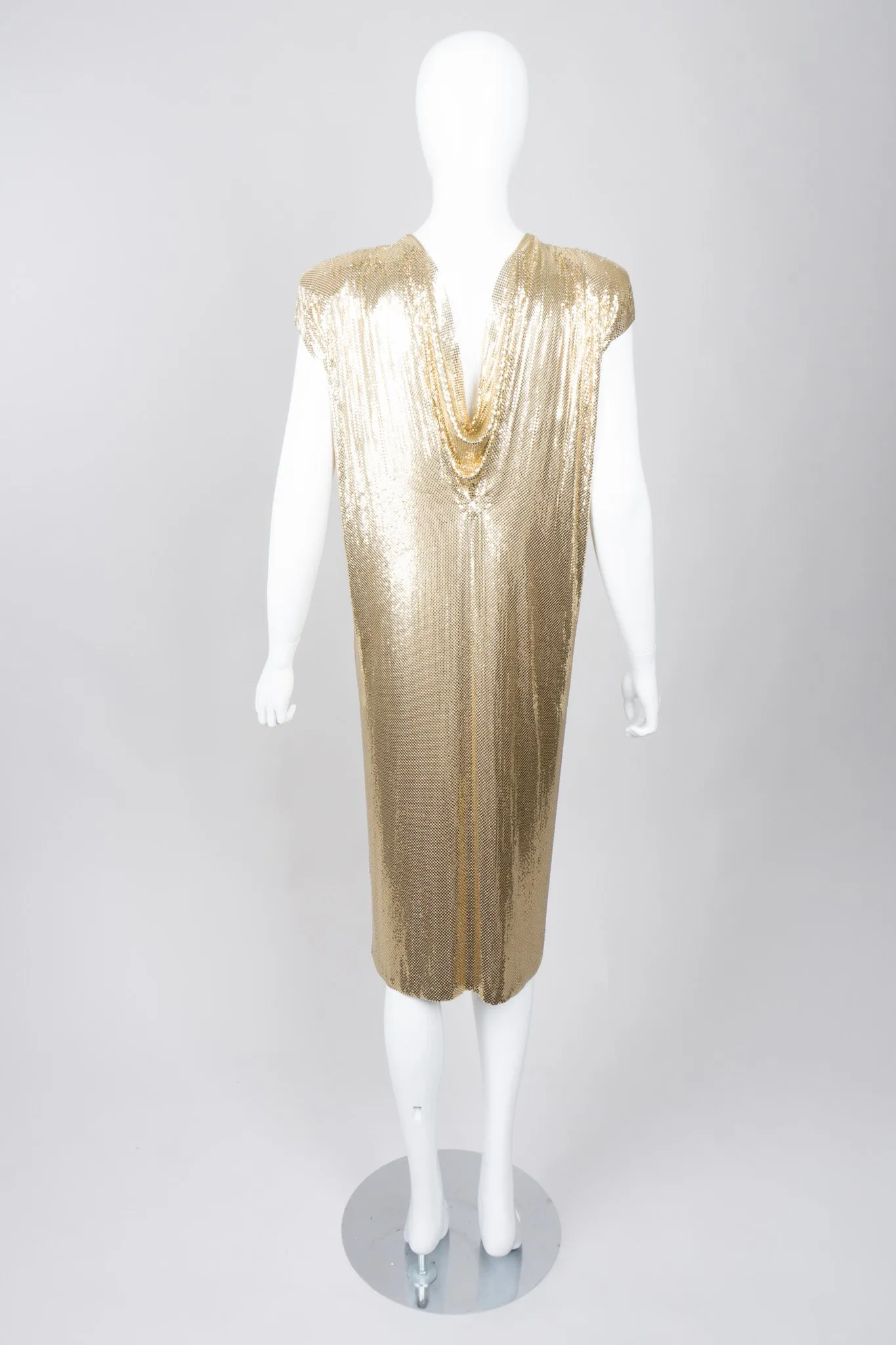 Liquid Gold Mesh Shift Dress