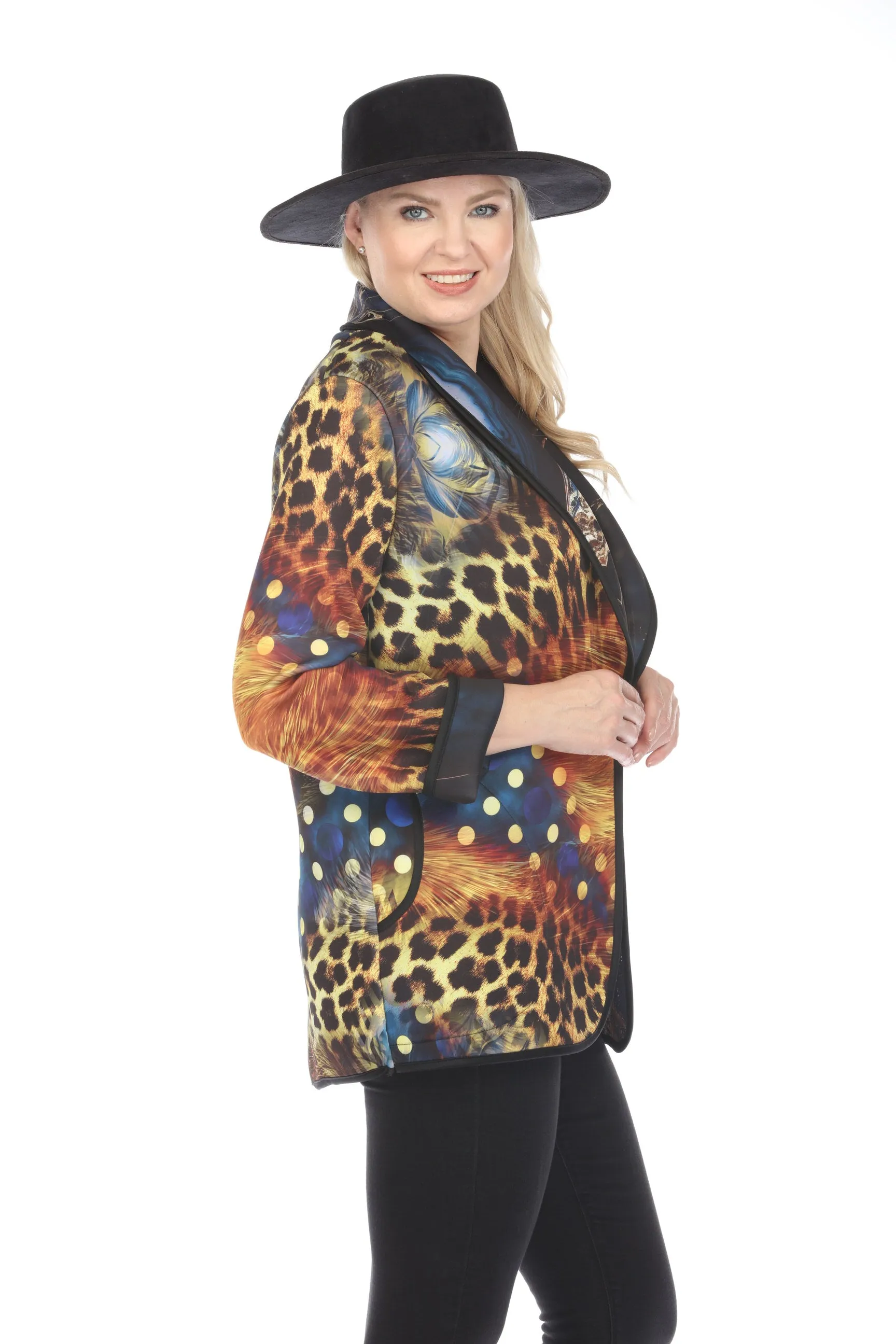 Long Jacket Feather and Fur 1051FF