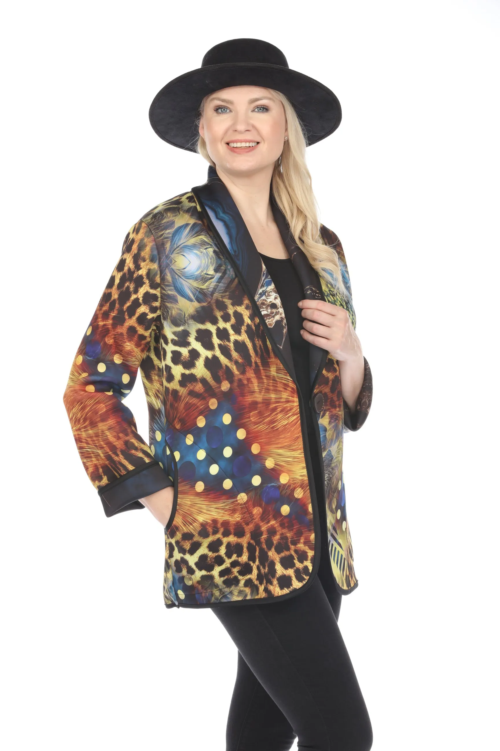 Long Jacket Feather and Fur 1051FF