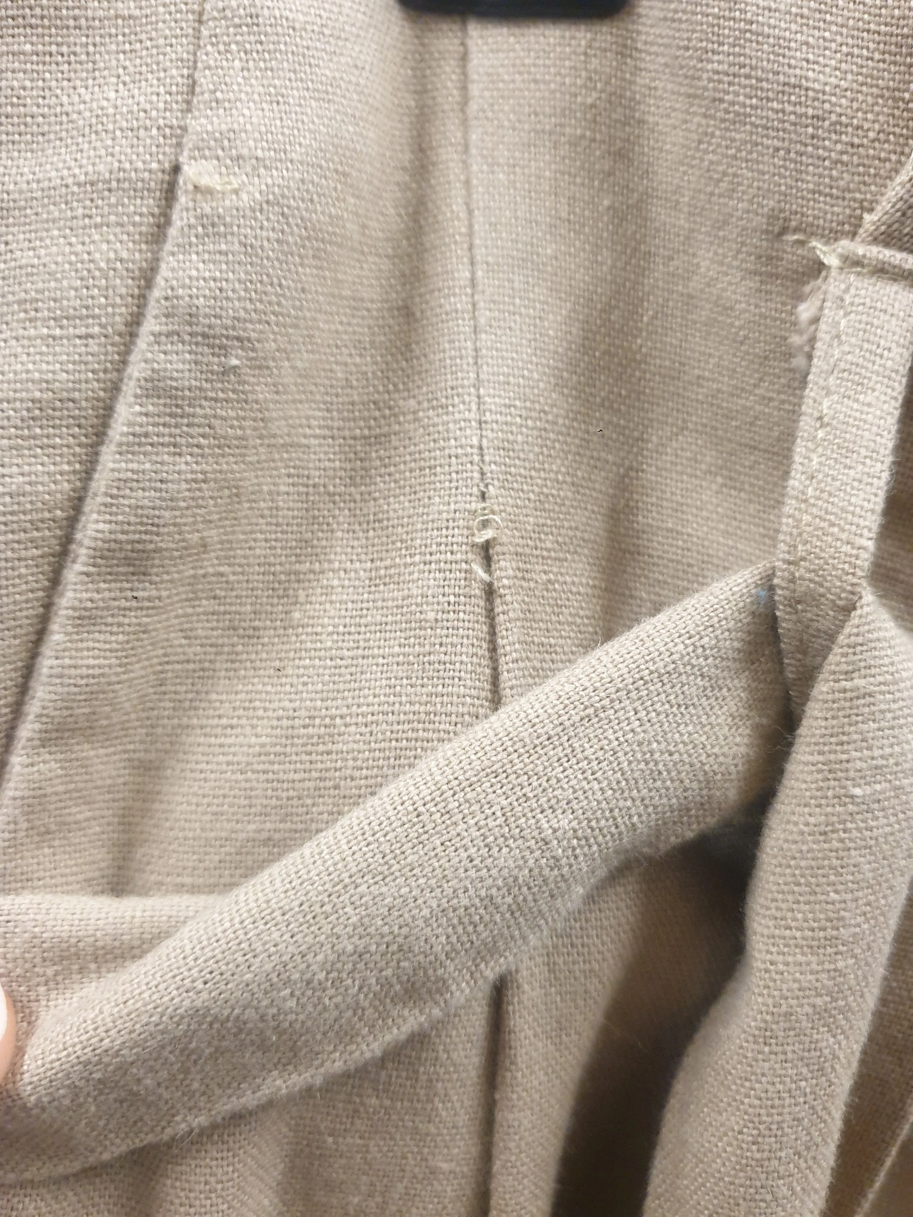 Lorraine tan linen mix wide leg pants size 16