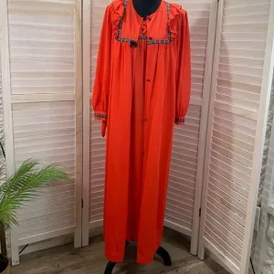 Lorraine Vintage 2-pc Nightgown &amp; Robe Housedress Set Medium