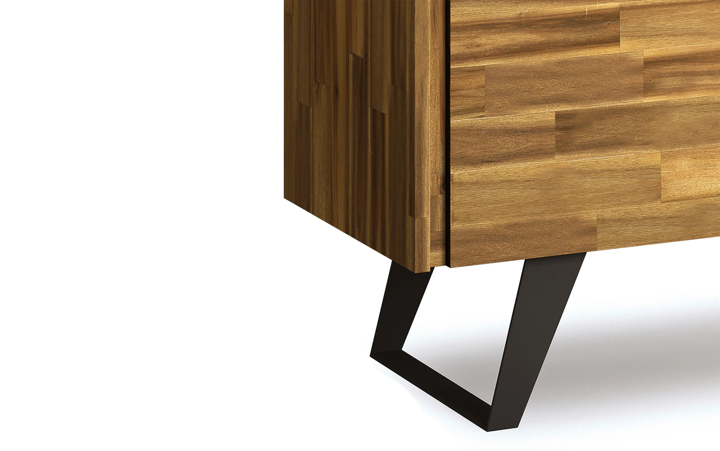 Lowry 39 inch Storage Cabinet (Set of 2) in Acacia