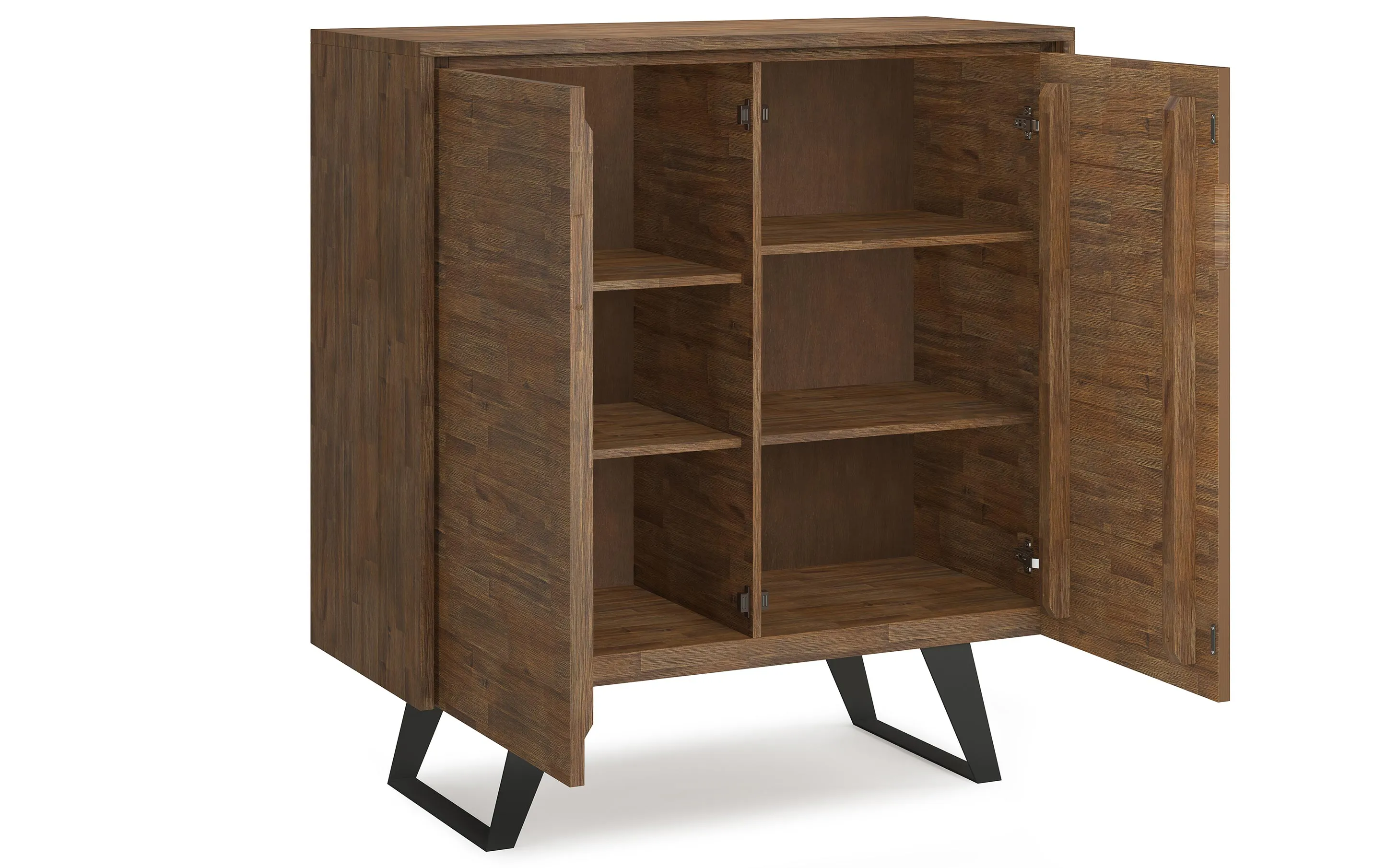 Lowry 39 inch Storage Cabinet (Set of 2) in Acacia