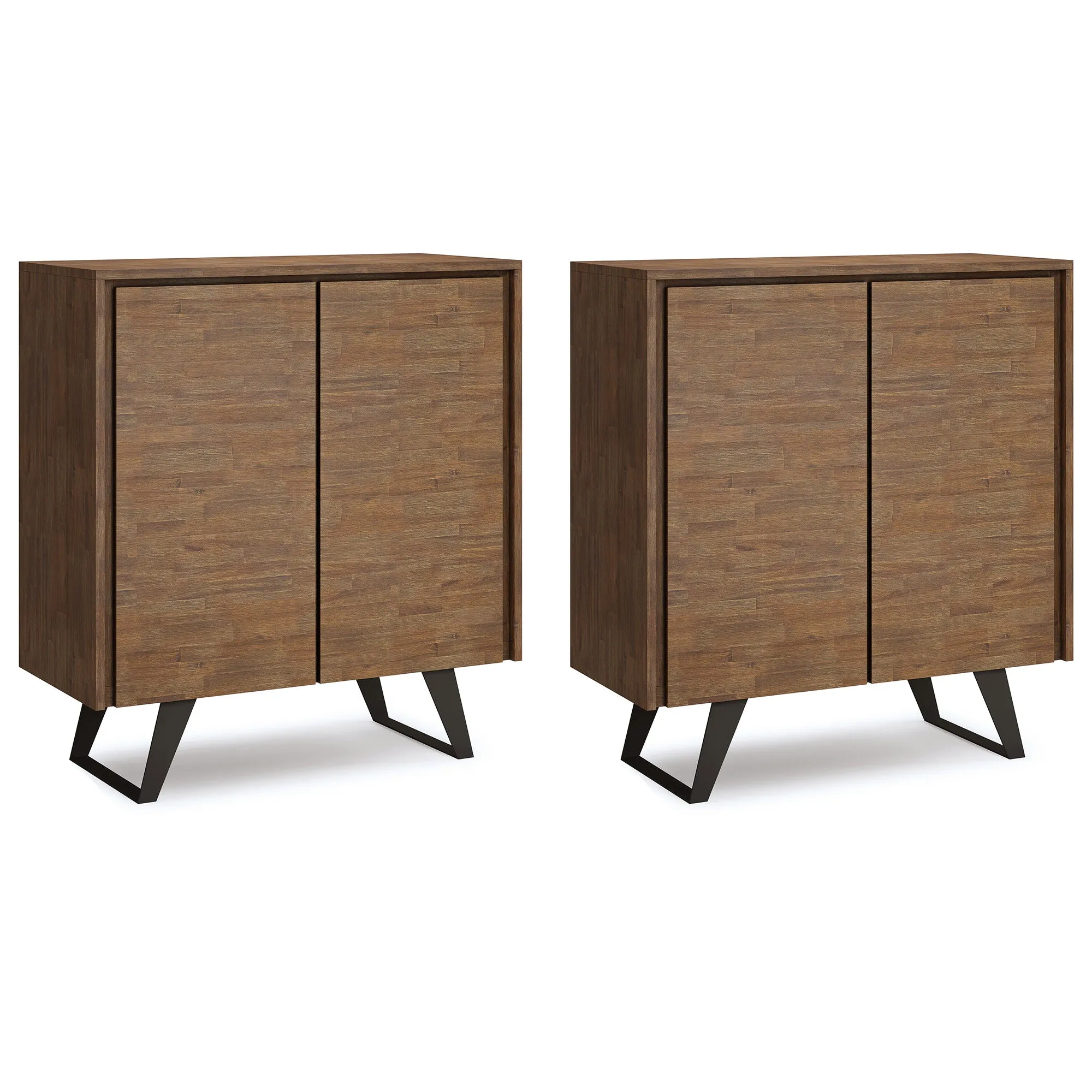 Lowry 39 inch Storage Cabinet (Set of 2) in Acacia