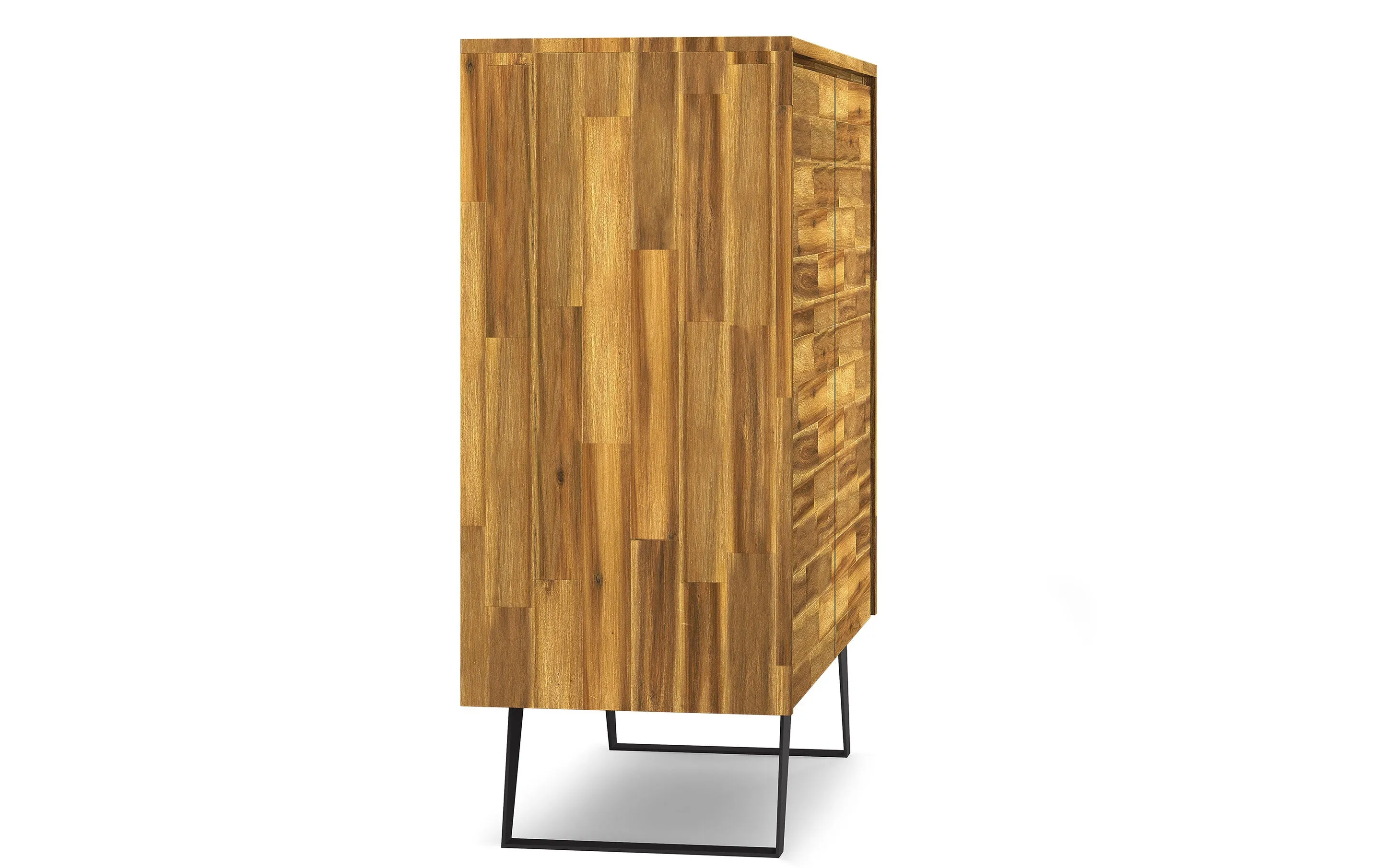 Lowry 39 inch Storage Cabinet (Set of 2) in Acacia