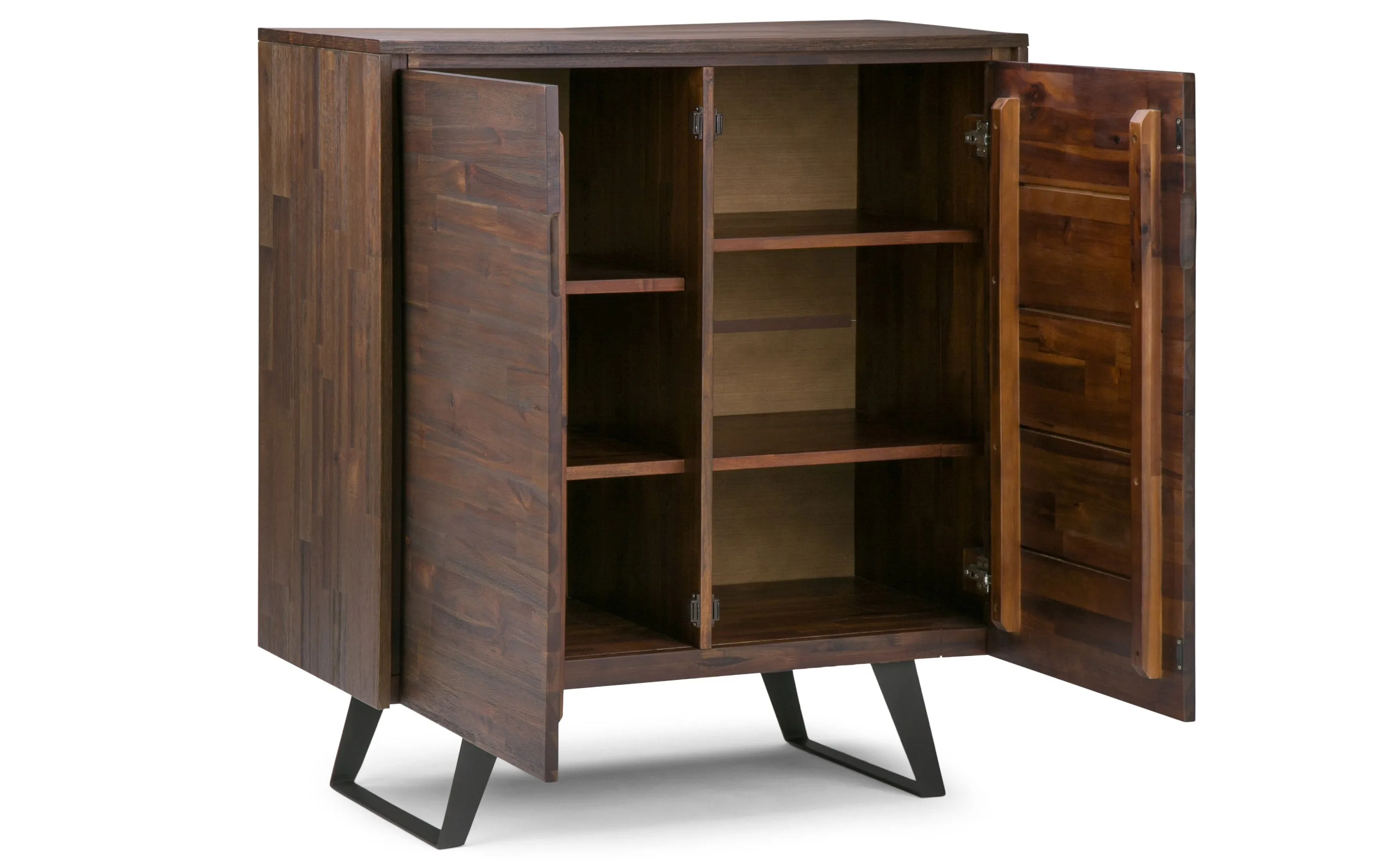Lowry 39 inch Storage Cabinet (Set of 2) in Acacia