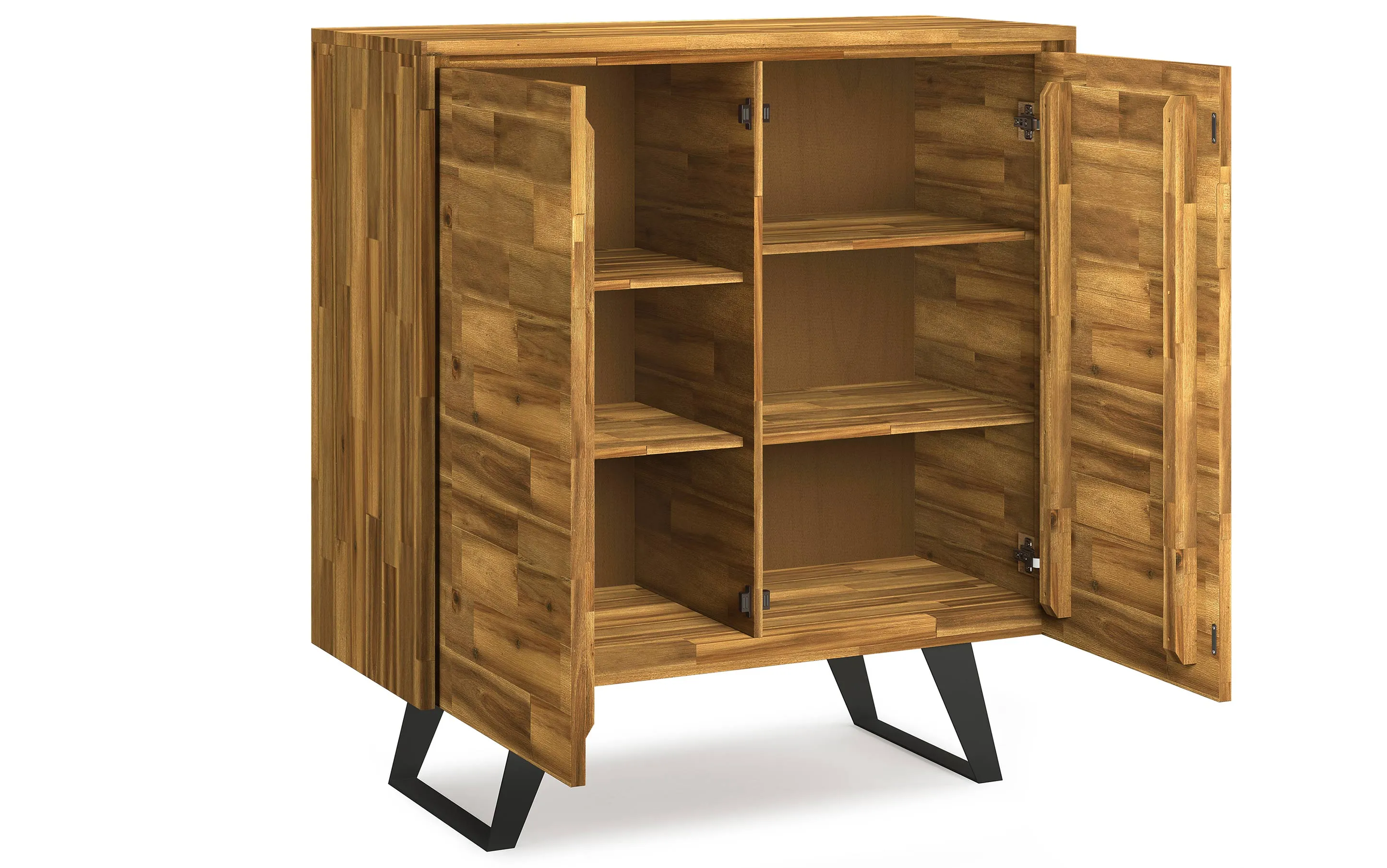 Lowry 39 inch Storage Cabinet (Set of 2) in Acacia