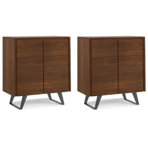 Lowry 39 inch Storage Cabinet (Set of 2) in Walnut