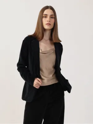 Lulu Cotton Velvet Jacket | Black