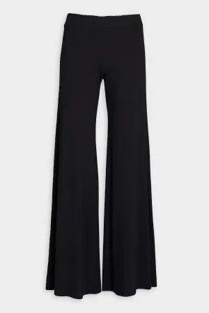 Luxe Knit Wide Leg Pant in Black