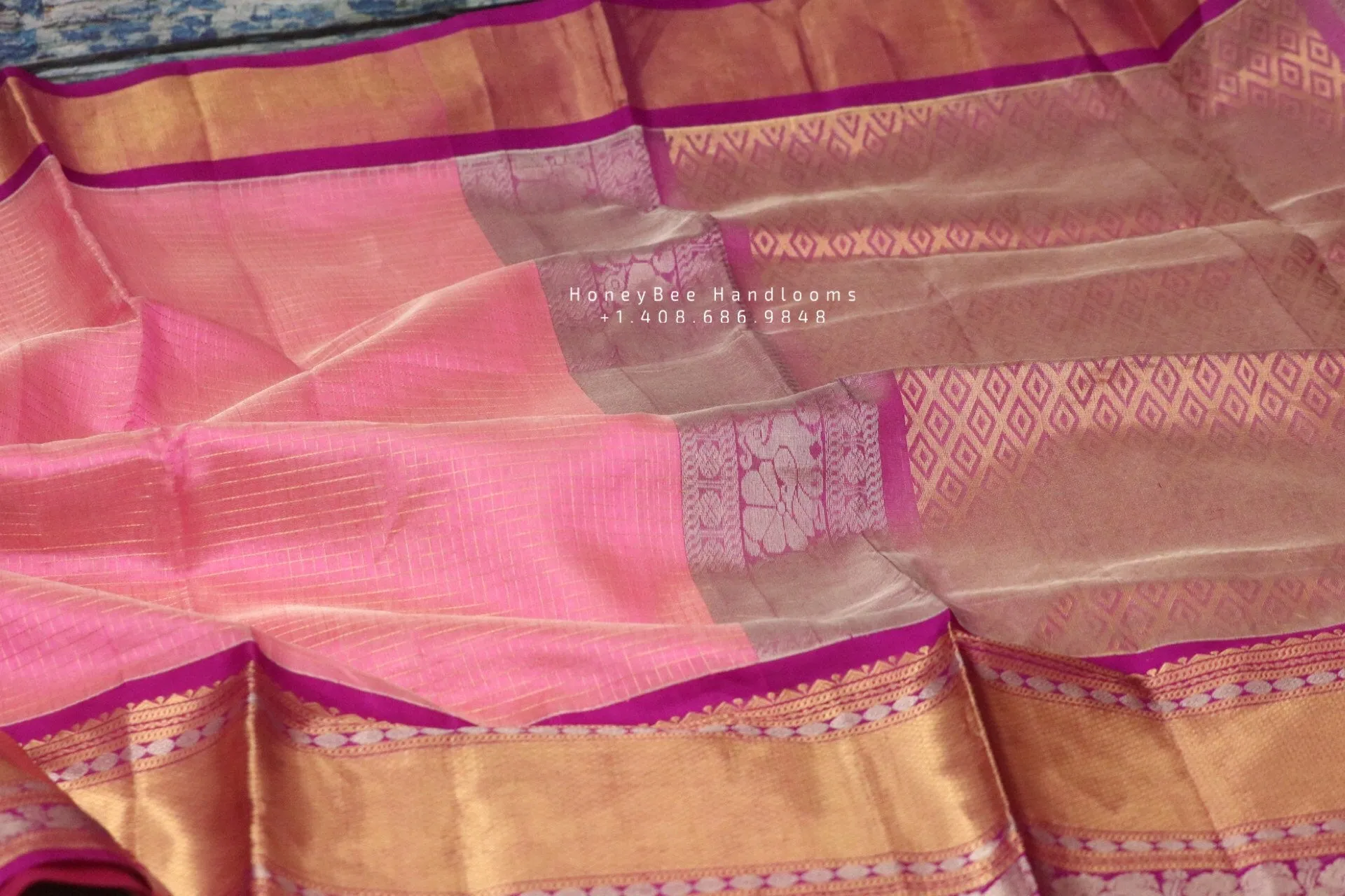 Lyte Weight Pattu Saree blouse -Pattu Blouse -Kuppadam Tissue Pattu Saree blouse - Saree Blouse - Pink Saree Blouse - Handloom saree