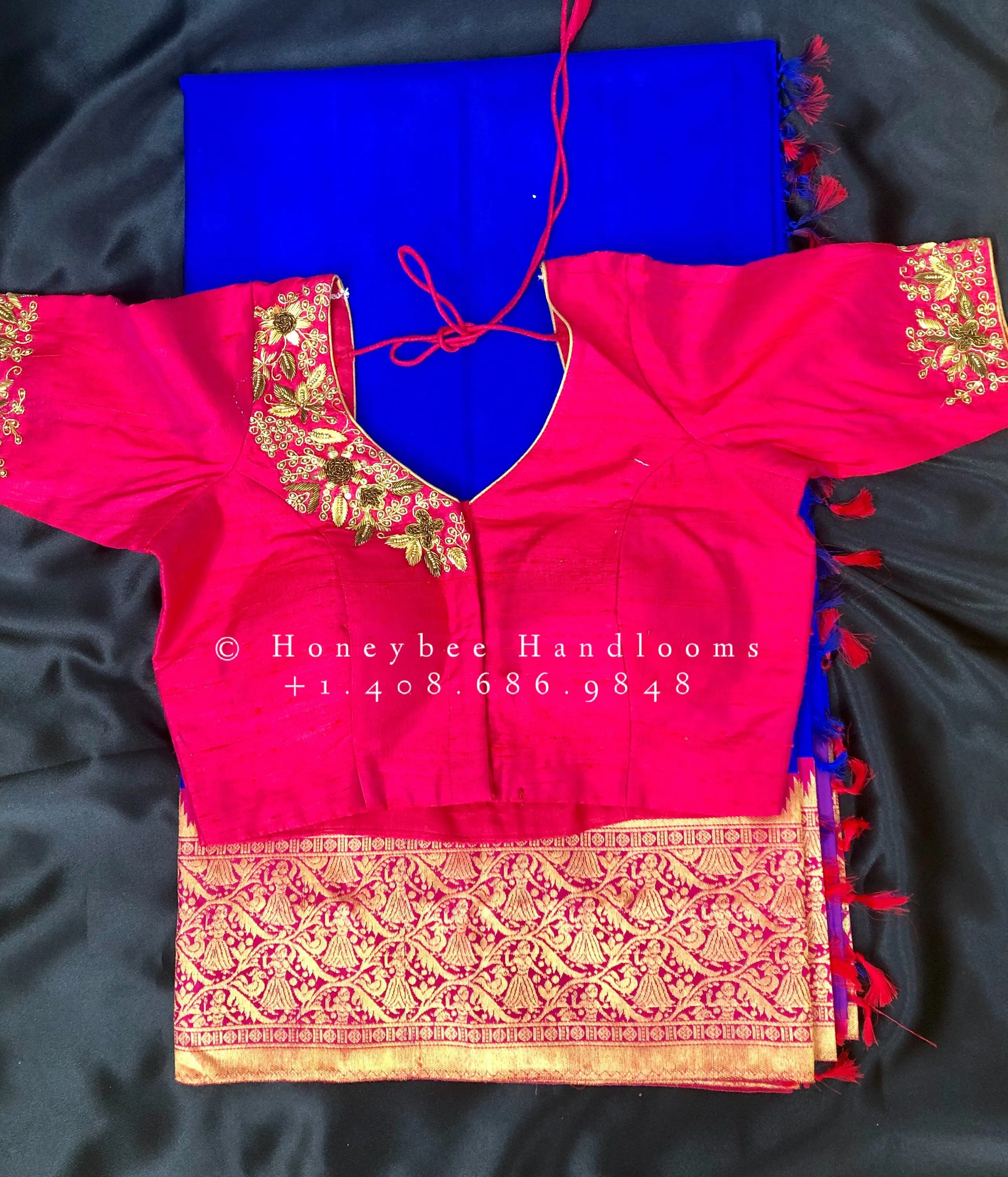 Lyte weight Pattu Sarees online,South Indian Sarees,Pure Silk Sarees,Kanjivaram Saree,kanchi pattu saree,Zari saree,Blue saree - NIHIRA