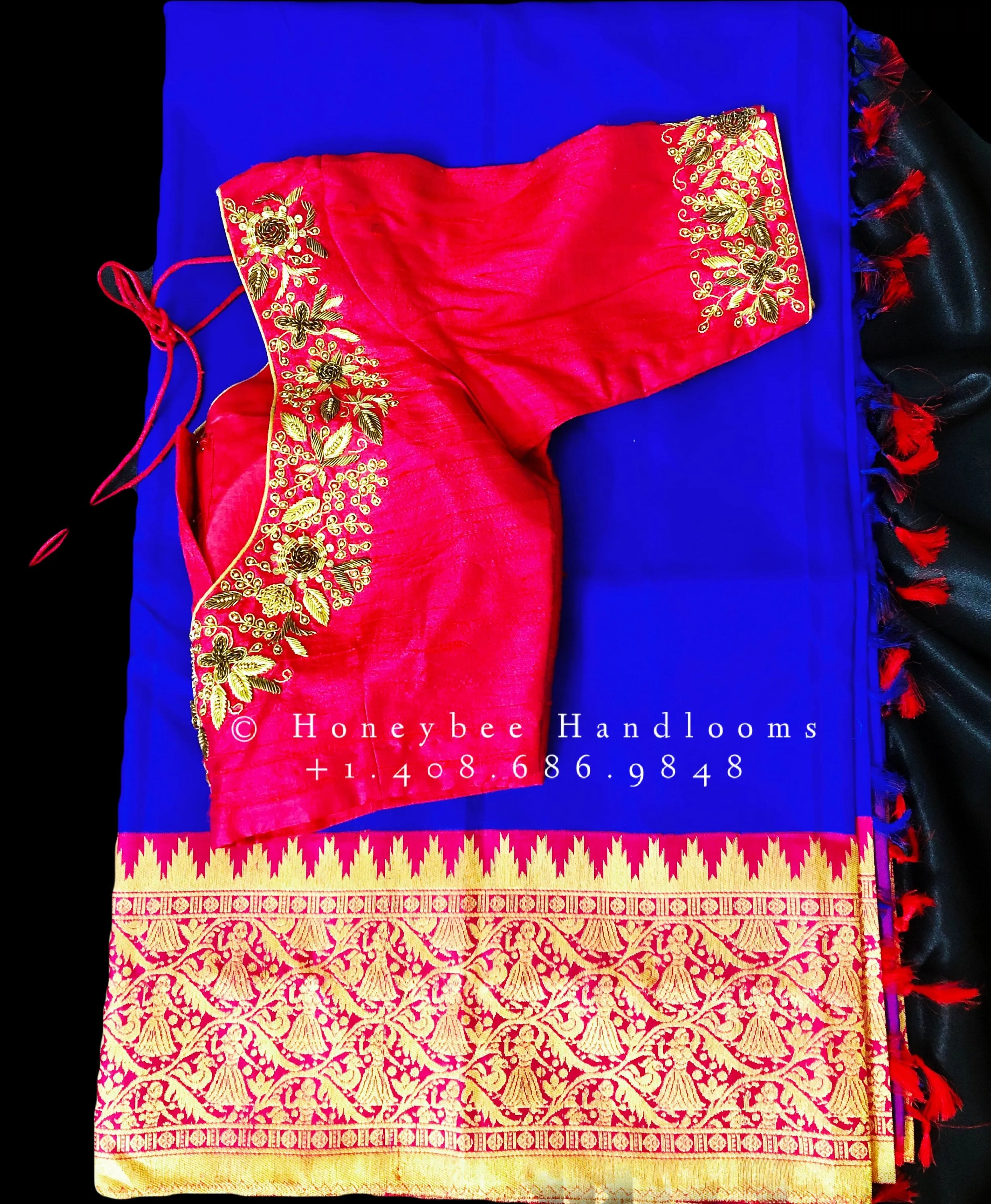 Lyte weight Pattu Sarees online,South Indian Sarees,Pure Silk Sarees,Kanjivaram Saree,kanchi pattu saree,Zari saree,Blue saree - NIHIRA