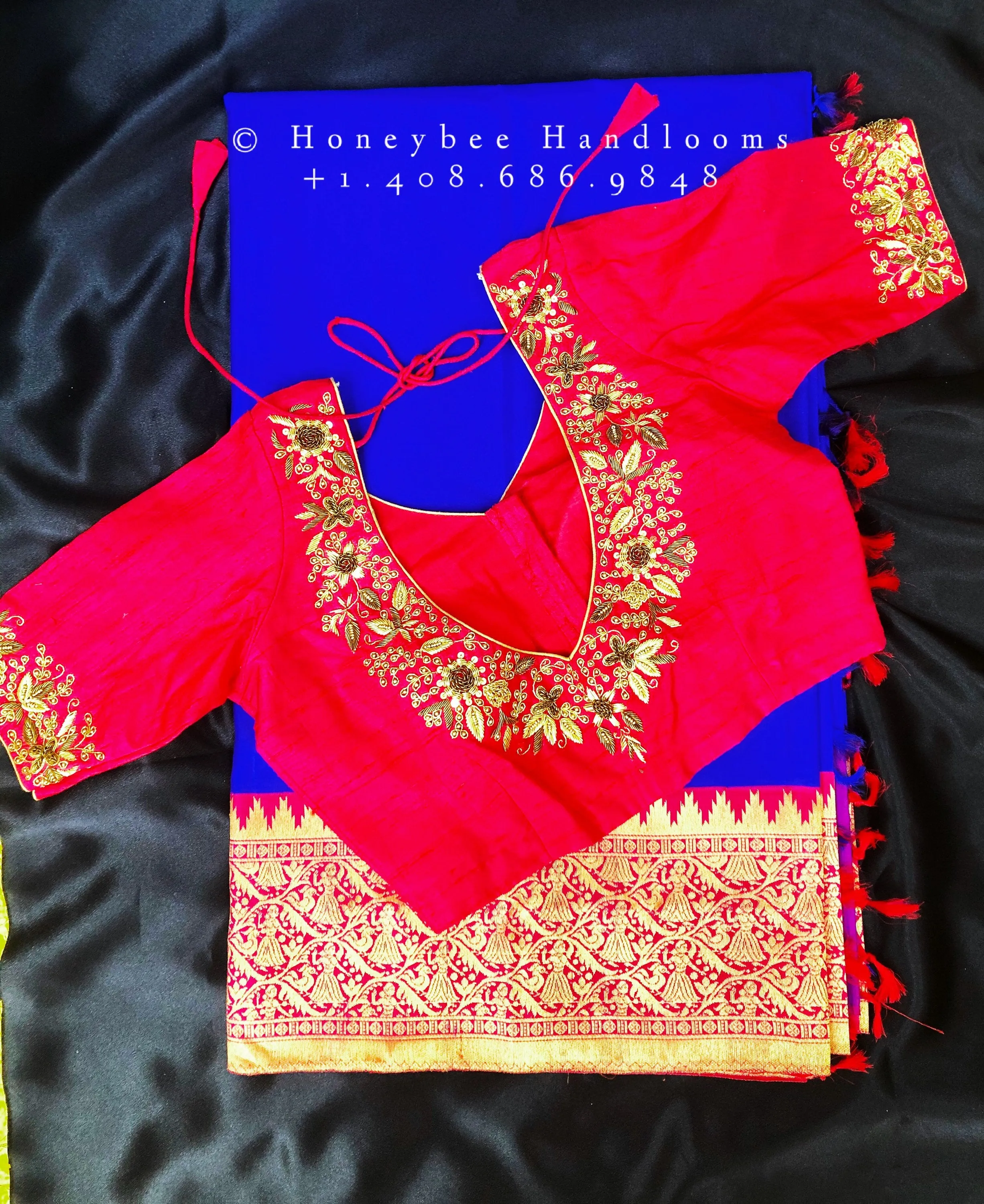 Lyte weight Pattu Sarees online,South Indian Sarees,Pure Silk Sarees,Kanjivaram Saree,kanchi pattu saree,Zari saree,Blue saree - NIHIRA