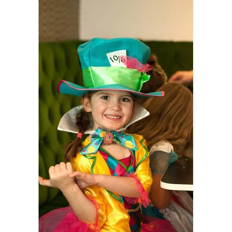Mad Hatter Girls Deluxe Costume Size 3 5