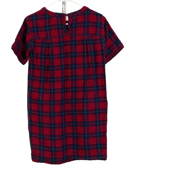Madewell Edina Tee Shirt Mini Plaid Check Dress Flannel size XXS