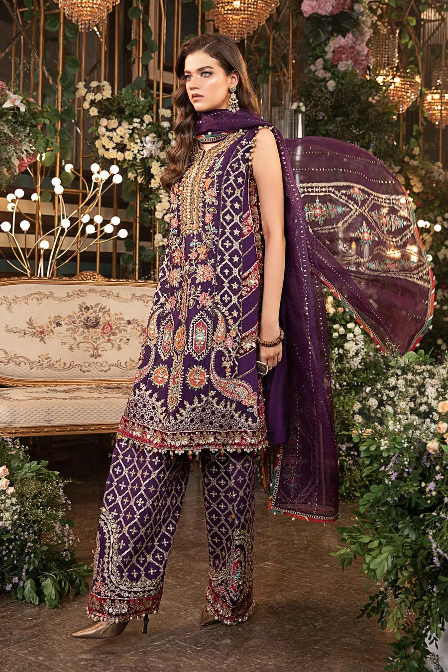 Maria.B | Embroidered Organza Suit '24 | MBD-2903
